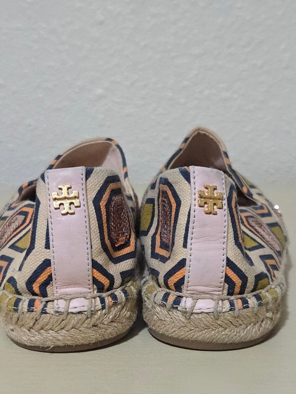 Tory Burch Cecily Sequin Embellished Espadrille - Geometric Pattern- Size 7 - Picture 6 of 8
